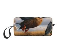 Hunting Flying Wild Ducks by The Lake Trousse de maquillage imprimée avec poignée, légère et portable, organisateur de cosmétiques pour voyage, gym et usage quotidien - Cadeau pour femmes et filles