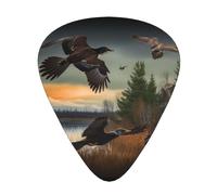 Hunting Flying Wild Lot de 12 médiators de guitare imprimés confortables et polyvalents pour tous les styles de guitare et joueurs
