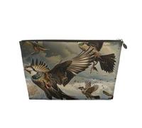Hunting Flying Wild Trousse de toilette de voyage imprimée - Organiseur de sac à main, organiseur de sac à main, sac de rangement intérieur avec sac à fermeture éclair, doré, Taille unique, Organiseur