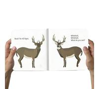 Hunting Gear Livre de planche à 16 pages, guide d'apprentissage éthique des cerfs, livre interactif de chasse en plein air pour débutants, pages robustes avec instructions illustratives, fonction