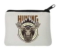 Hunting is Not A Proper Employment for A Thinking Man Pochette porte-monnaie en néoprène Blanc 10 x 11 cm