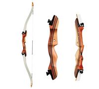 Huntingdoor Arc Classique démontable 16 LB Arc de tir à l'arc pour Enfants et débutants Pratiquer la Cible de Membres de Stratification Blanche