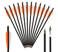 Huntingdoor Lot de 12 flèches en carbone pour arbalète - 16" - Pour tir à l'arc et à la chasse