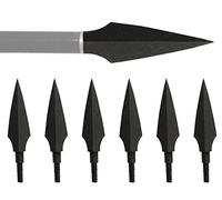 Huntingdoor Têtes de Flèches en Métal 12 pièces Têtes de Flèches de tir à l'arc Screw-in Tip pour Jeux de Chasse et tir du tir Sportif (157 Grains)