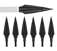 Huntingdoor Têtes de Flèches en Métal 12 pièces Têtes de Flèches de tir à l'arc Screw-in Tip pour Jeux de Chasse et tir du tir Sportif (150 Grains)