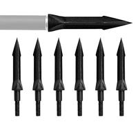 Huntingdoor Têtes de Flèches en Métal 12 pièces Têtes de Flèches de tir à l'arc Screw-in Tip pour Jeux de Chasse et tir du tir Sportif (125 Grains)