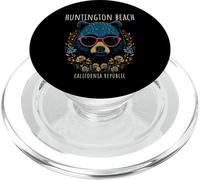 Huntington Beach CA Ours avec Lunettes Motif Fleurs PopSockets PopGrip pour MagSafe