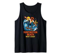 Huntington Beach Surf West Coast Skateboard rétro pour Homme Débardeur