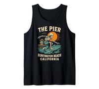 Huntington Beach The Pier Cool Mens Beach Life Débardeur
