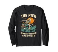 Huntington Beach The Pier Cool Mens Beach Life Manche Longue
