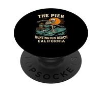 Huntington Beach The Pier Cool Mens Beach Life PopSockets PopGrip Adhésif