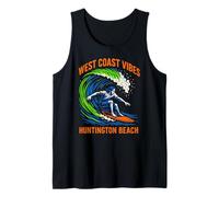 Huntington Beach West Coast Vibes Vintage Surfs Up pour Homme Débardeur