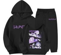 Huntrix Ensemble KPop D-Demon H-Hunters 2 Pièces Survêtement Sweat à Capuche et Jogging Fille Garçon Rumi Mira Zoey Marchandises Huntr/X Survetement Décontractés pour 2-13 ans