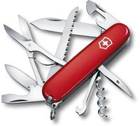 Huntsman Couteau De Poche Suisse,Léger,Multitool,15 Fonctions,Grand Lame,Tire Bouchon,Ouvre Boite,Rouge