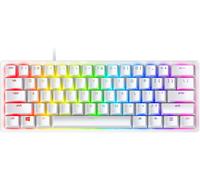 Huntsman Mini (Switches Violets) - Clavier Gamer Compact À 60% (Switches Opto-Mécaniques Clicky, Touches En Pbt, Câble Usb-C Détachable) Clavier Us Blanc Mercury