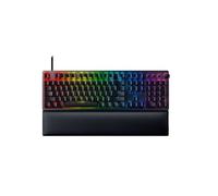 Razer Huntsman V2 (Purple Switch) - Clavier de Jeu Optique Pratique sans Latence (commutateurs optiques cliquets, doubleshot PBT, Repose-Poignet) QWERTZ DE-Layout | Noir