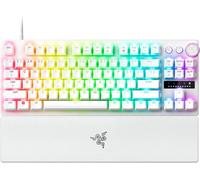 Huntsman V3 Pro Tenkeyless - Tkl Clavier Pc Analogique Optique Esports - Snap Tap & Déclenchement Rapide (Roue Multifonction Avec 2 Touches,Capuchons Pbt) Clavier-Us Qwerty Blanc