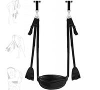HUNTVE Balançoire de yoga de porte pour couple avec siège, Accessoire de yoga de porte suspendu (noir)