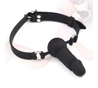 HUNTVE Collier en Cuir Ajustable et Accessoires de fête pour Boules en Silicone Souple (Noir)