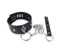 HUNTVE Collier en cuir avec chaîne pour homme et femme Nightclub