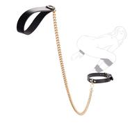 HUNTVE Collier en cuir noir avec laisse détachable,Collier ras du cou ajustable pour femmes