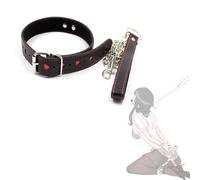 HUNTVE Collier réglable en Cuir Noir avec Corde de Traction, adapté aux Accessoires de vêtements de Cosplay pour Hommes et Femmes.