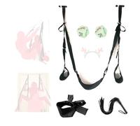 HUNTVE Ensemble de balançoires pour Portes suspendues, incluant des dés Lumineux et Un Masque en Cuir pour Les Yeux, kit de balançoire d'intérieur avec Coussins et Pieds Confortables