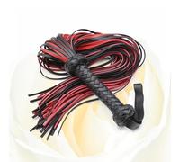 HUNTVE Fouet en Cuir Frangé,Harnais en Cuir Souple Poignée Fouet Cravache équitation