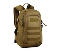 HUNTVP 20L Sac à Dos Petit Cartable Tactique Militaire Molle Sac à Dos de Lycée Sac de Cours Sac de Multifonction pour Chasse Randonnée Camping Voyage Cyclisme Trekking Scalade Marron