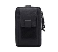 Huntvp Molle Tactique Poche Sacoche de Ceinture Militaire Téléphone Multifonction pour Homme Femme - Voyage, Randonnée, Camping, Trekking, Sport, Excursion (Noir-M)