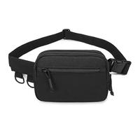 HUNTVP Petit sac banane tactique militaire EDC pour homme - Sac banane à bandoulière pour femme - Utilisation quotidienne - Voyage - Randonnée, noir, Sac banane tactique