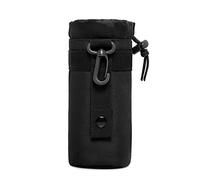 HUNTVP Poche de Cruche à Eau Sac Mini de Bouteille en Nylon Tactique Militaire Molle Homme pour Camping Randonnée Sport Cyclisme Chasse Voyage Trekking 550ml Noir