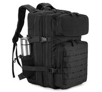 HUNTVP Sac a Dos Militaire 40L Sac Tactique Homme et Femme Grand Sacs à Dos Randonnée avec Système MOLLE pour Trekking, Voyage, Sport, Camping, Plein Air (40l Noir)