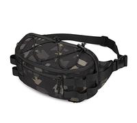 Huntvp Sac Banane Sac de Ceinture Tactique Militaire Molle Multifonction Imperméable Homme Femme Pas Cher pour Voyage Randonnée Sport Camping Trekking Cyclisme Chasse (Camo-XL)
