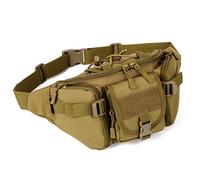 Huntvp Sac Banane Sac de Ceinture Tactique Militaire Molle Sac de Multifonction Sac Imperméable Homme Femme Pas Cher pour Voyage Randonnée Sport Camping Trekking Cyclisme Chasse (Marron-L)