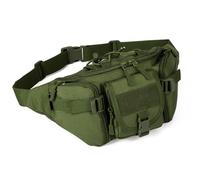 Huntvp Sac Banane Sac de Ceinture Tactique Militaire Multifonction Imperméable Homme Femme Pas Cher pour Voyage Randonnée Sport Camping Trekking Cyclisme Chasse (Armée Verte-L)