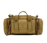 HUNTVP Sac Banane Tactique Militaire Molle Sac Bandoulière Sac d'Epaule Sac de Ceinture Sacoche Homme Multifonctionnel pour Voyage Chasse Randonnée Camping Cyclisme, Marron