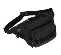 Huntvp Sac Banane Tactique, Sac Banane Homme Femme Sacoche Ceinture Militaire pour Randonnée, Cyclisme, Alpinisme Course Sports Extérieurs,Chasse (Noir-m)