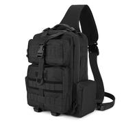 HUNTVP Sac Bandoulière Homme, Sac de Poitrine Tactique Grand Molle Sacoche Bandoulière Sac de Militaire Multifonction pour Sport Chasse Cyclisme Camping Excursion Randonnée