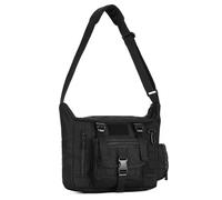 HUNTVP Sac Bandoulière Homme Tactique Sacs Bandoulière Travail Militaire Sac d’Epaule Femme pour Ordinateur Portable Randonnée Camping Cyclisme Voyage Escalade Chasse Trekking (Noir)