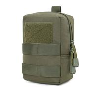 Huntvp Sac de Ceinture Tactique Militaire Molle Sacoche de Téléphone Mini Annexe de Multifonction Homme Femme pour Voyage Randonnée Camping Trekking Sport Excursion(Verte)