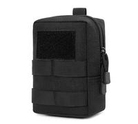 Huntvp Sac de Ceinture Tactique Militaire Molle Sacoche de Téléphone Mini Annexe de Multifonction Homme Femme pour Voyage Randonnée Camping Trekking Sport Excursion(Noir)