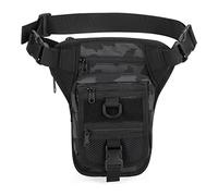 Huntvp Sac de Jambe Tactique Militaire Molle Sac de Multifontion pour Randonnée Camping Escalade Voyage Moto Cyclisme Pêche Chasse(Type-4 Camo)