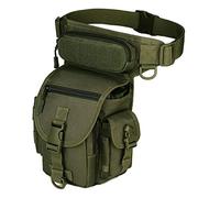 Huntvp Sac de Jambe Sac de Cuisse Banane Tactique Militaire Molle Sac de Multifontion pour Randonnée Camping Escalade Voyage Moto Cyclisme Pêche Chasse Armée Verte