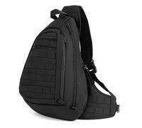 HUNTVP Sac de Poitrine Sac d’Epaule Sac à Dos Tactique Militaire Molle Sac de Multifonction en Nylon Homme pour Voyage Randonnée Camping Trekking Excursion Sport Chasse Cyclisme Noir
