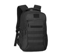 HUNTVP Sac Militaire 15L Petit Sac à Dos de Randonnée Tactique Sacs Molle Sac à Dos Cartable pour L'école Voyage Cyclisme Camping Trekking Outdoor Loisir (Noir-15L)