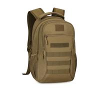 HUNTVP Sac Militaire 15L Petit Sac à Dos de Randonnée Tactique Sacs Molle Sac à Dos Cartable pour L'école Voyage Cyclisme Camping Trekking Outdoor Loisir (Marron-15L)