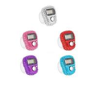 HUNYA Compteurs de Doigts Compteur D'anneaux Compteur de Clics Compteur de Rangée de Tricot Compteur de Doigt Électronique Compteur de Doigt Numérique Compteurs de Comptage à Main