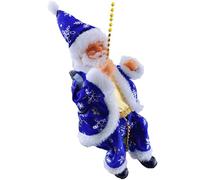 HUNYA Père Noël Grimpant Électrique sur Une Corde, Décoration De Père Noël Grimpant, Père Noël Grimpant À Piles, Père Noël Grimpant À Cheminée Électrique, Décorations De Fête pour Arbre De Noël