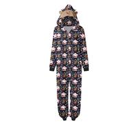 HUNYA Pyjamas de Noël Assortis Onesie - Ensemble Pyjama Assorti à Capuche et Manches Longues avec Motifs | Pyjamas de Noël pour la Famille, Pyjamas de Noël familiaux Assortis, Adultes, Adolescents